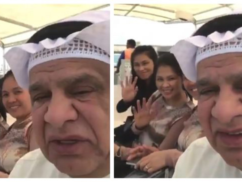 شاهد بالفيديو: فنان خليجي يُرفه عن خادماته برحلةٍ بحرية!
